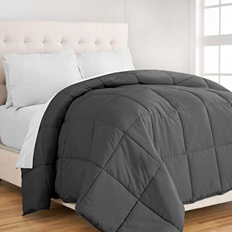 Ivy Union Comforter - Easy Care Super Soft Microfiber - King/Cal King Size Bedding - Hypoallergenic (King/Cal King, Grey)