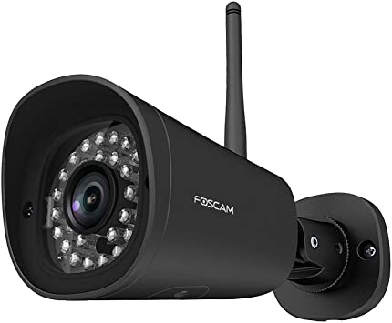 Foscam 1080P Full HD Outdoor Bullet IP Camera,25fps WiFi Surveillance Camera with Human-Only & Motion Detection,66FT Night Vision,IP66 Waterproof,Free Cloud Service, Alexa Compatible,G2 Black