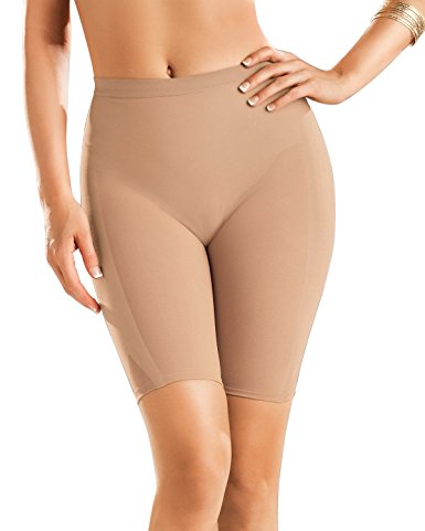 Leonisa Women's Invisible Seamless Rear Lift Tummy and Thigh Shaper