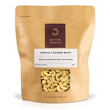 Whole Cashew Nuts Pouch, 500 g