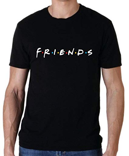 Uzair Friends TV Show T-Shirts (Black, Large)