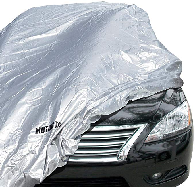 Motor Trend OC-544-am2 XL Universal WeatherWear Poly-1 Outdoor Car Cover-All Weather Snow Wind Rain & Water Proof Ultra Protection