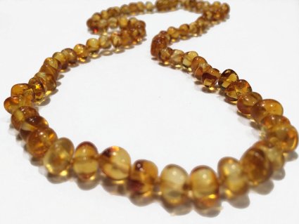 Baltic Essentials 12.5 inch Baltic Amber Allergy Asthma Teething Necklace Babies Honey Baby Infant Toddler Fever Drooling Allergies Pain Certified Authentic