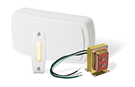 Broan BK115LWH NuTone Chime Kit (1 Unlighted Pushbutton, 1 Transformer)