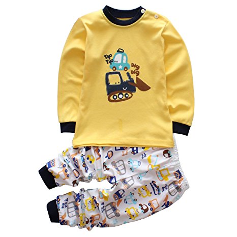 2pcs Toddler Boy Clothes Sets Baby Outfits Infant Pajamas Long Sleeve Shirt Pants Spring