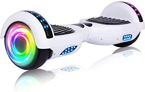 SISIGAD Hoverboard, with Bluetooth and Colorful Lights Self Balancing Scooter Smart Hoverboard for Kids Ages 6-12