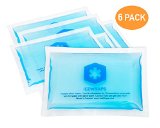6 Reusable Extra Small 3x5 Hot Cold Packs Microwavable Gel Packs for Pain Relief Ice Packs for First Aid by IceWraps 6 Pack Blue