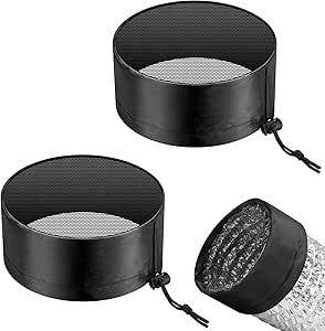 VIVOSUN 2-Pcs. Grow Tent Vent Cover, 4"/6"/8" Duct Filter Vent Cover with Elastic Band and Fixed Buckle for Plant Grow Tent Vent