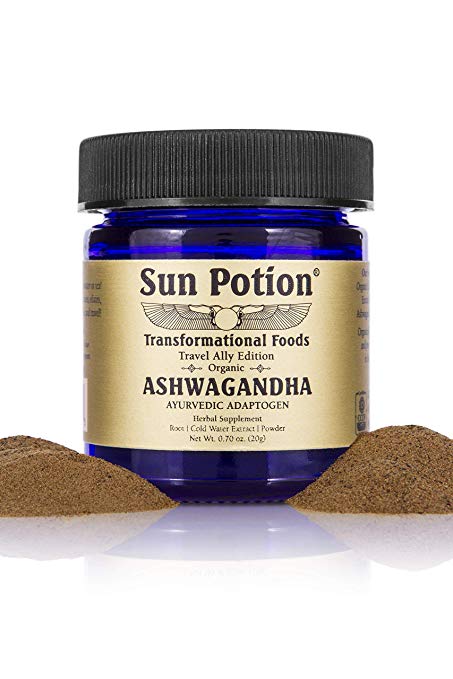 Organic Ashwagandha Powder - Vegan Herbal Extract and Supplement - Adaptogenic Healthy Aid for Stress Depression Anxiety Energy Thyroid Adrenal - 20g