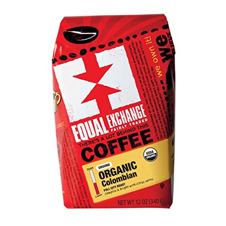 Equal Exchange Organic Coffee, Colombian, Ground, 12-Ounce Bag