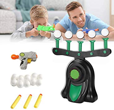 Hover Shot Floating Target Game, Floating Balls Game Air Shooting Toys 3 Foam Darts Blasters & 10 Soft Floating Balls ,Table Tennis Target Electric Suspension Ball Target for Group Game 1 PACK