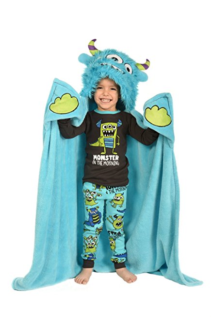 LazyOne Children's Critter Hooded Animal Blankets (One Size, Monster Blanket)