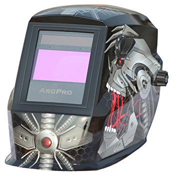 ArcPro 20704 Auto-Darkening Solar Powered Welding Helmet with Grinding Mode, Alien Design