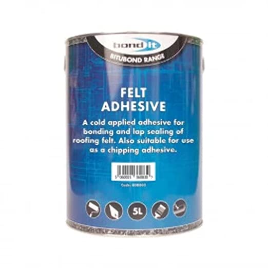 Bond It Felt Adhesive | Cold Applied Roofing Felt Adhesive for Bonding and Lap Sealing of Roofing Felt - Suitable for Bonding Mineral Chippings to Bituminous Surfaces - 5 Litre