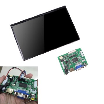 JBtek® 10 Inches High Resolution 1280x800 Raspberry Pi Screen Display LCD TFT Monitor EJ101IA-01G with Remote Driver Control Board 2AV HDMI VGA for Rasbperry Pi