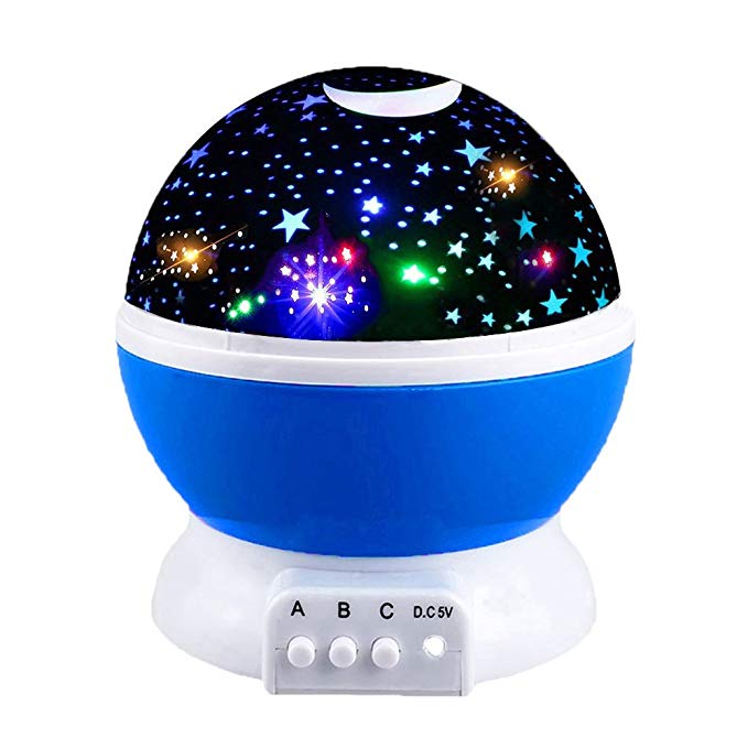 Toys for 2-10 Year Old Boys, OPO LED Night Light Lamp Relaxing Light for Kids Moon Star Toys for 2-10 Year Old Girls Gifts for 2-10 Year Old Boys Gifts for 2-10 Year Old Girls Blue OPXK02