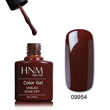 HNM Gel Nail Polish, Soak Off UV LED Gel Polish Nail Art Lacquer Varnish Manicure Nail Art Manicure Burnt Romance (09954)