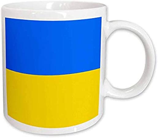 3dRose mug_159820_1 Flag of Ukraine Ukrainian Blue and Yellow Bicolor Eastern Europe European Country World Ceramic Mug, 11-Ounce