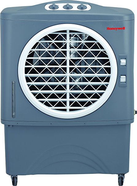 Honeywell CO48PM 100 Pt. Commercial Indoor/Outdoor Portable Evaporative Air Cooler - White/Grey