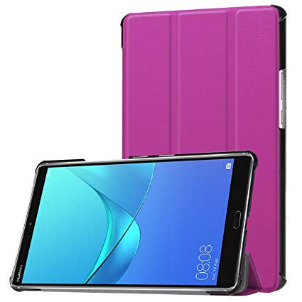 Huawei MediaPad M5 10.8 inch Case, Huawei MediaPad M5 8.4 inch Case, Gylint Smart Case Trifold Stand with Auto Sleep/Wake for Huawei MediaPad M5 8.4/10.8 inch Tablet (Purple, M5 10.8 inch)