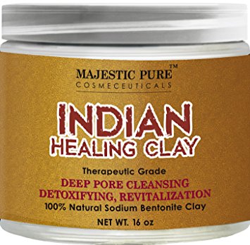 Majestic Pure Indian Healing Bentonite Clay, 16 Ounce