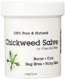 Chickweed Salve 4 OZ  100 Pure  All Natural Organic No Additives  Soothing Anti Itch Cream  Provides Relief from Eczema  Soothes Burns Cuts Bug Bites  MONEY BACK GUARANTEE  BUY NOW WITH CONFIDENCE