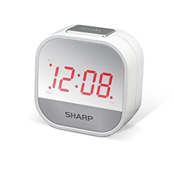 Sharp 1" Red LED Dual Alarm Clock