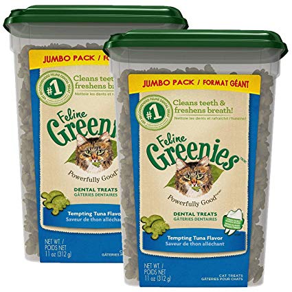 FELINE GREENIES Dental Cat Treats (Tuna, 22 oz.)