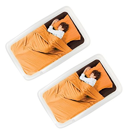 2-Pack Shrunks Tuckaire Inflatable Twin Air Mattresses With Security Rails