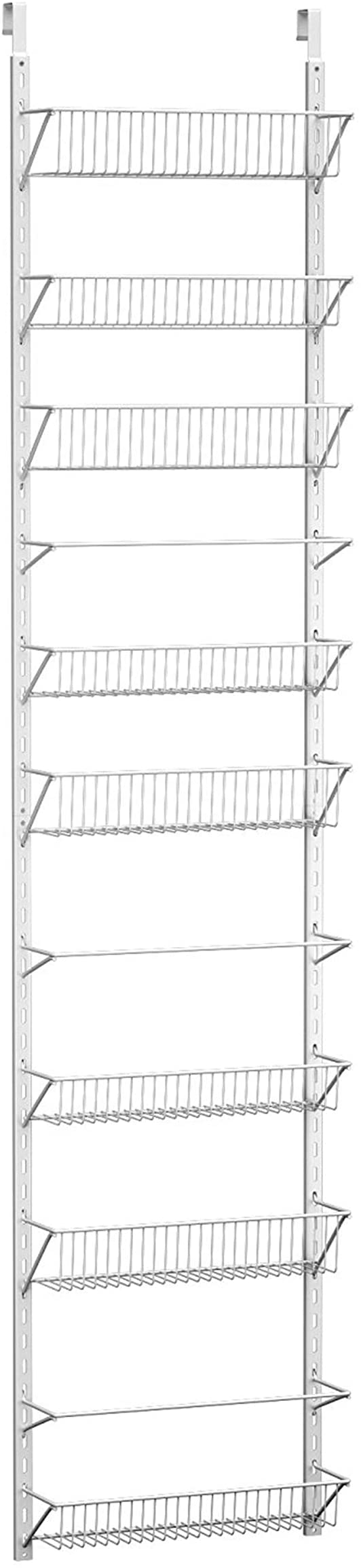 Home-Complete HC-2301 Over The Door Organizer-Space Saving Hanging Storage Shelves, White