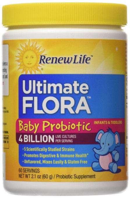 Renew Life Ultimate Flora Baby Probiotic (Formerly FloraBaby), 2.1 Ounce