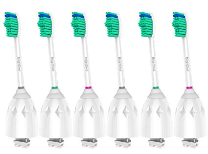 BrightDeal Replacement Toothbrush Heads compatible with Philips Sonicare E Series HX7022/66, Essence, Xtreme, Elite and Advance (6-Pack)