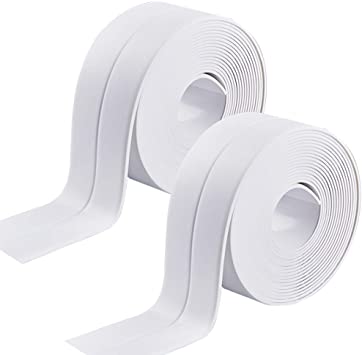 2 Pack Sealant Tape, Waterproof and Adhesive Bath Sealant Strip Caulk Strip, Sealing Tape for Bathroom Toilet Kitchen Wall (126 x 1.5 inches)