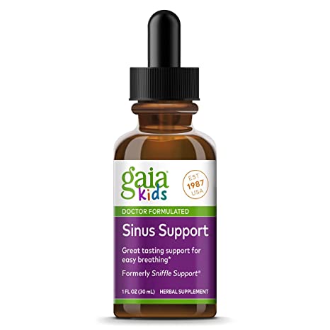 Gaia Herbs, GaiaKids Sniffle Support Herbal Drops, Immune Health, Sinus Support, Physician Formulated, 1 Fluid Ounce