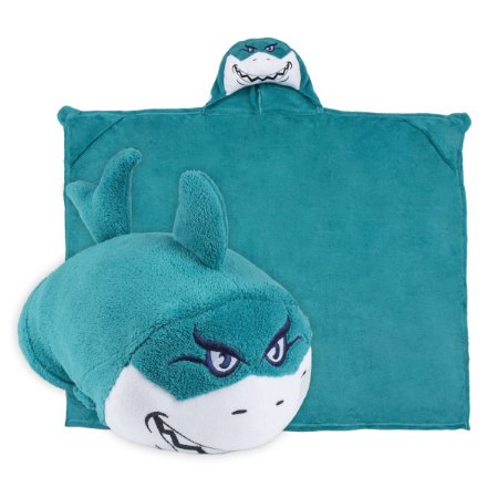 Comfy Critters Kids Huggable Hooded Blanket - The Perfect Playmate For Your Child - Snuggle Up In A Plush Hoodie Blanket or Transform It Into An Animal Shaped Pillow Blue Shark