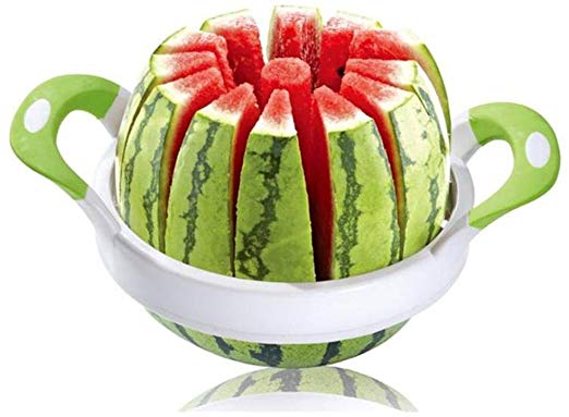 Mazaashop Kitchen Practical Tools Multifunctional Stainless Steel Watermelon Slicer Random Color Handle.