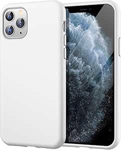 JETech Silicone Case for iPhone 11 Pro Max 6.5-Inch, Silky-Soft Touch Full-Body Protective Phone Case, Shockproof Cover with Microfiber Lining (White)