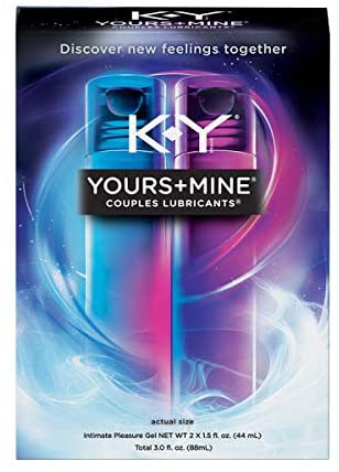 Lubricant for Him and Her, K-Y Yours & Mine Couples Lubricant, 3 oz, Couples Personal Lubricant and Intimate Gel. Sex Lube for Women, Men & Couples. (Pack of 2)
