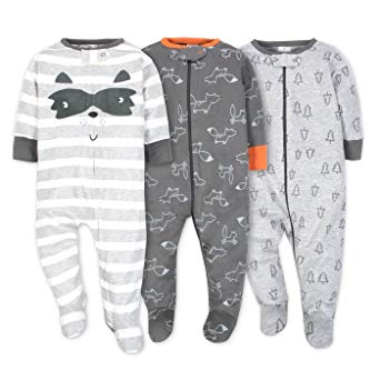 Gerber Onesies Baby Boy Sleep N' Play Sleepers 3 Pack