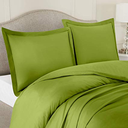 Nestl Bedding Soft Pillow Shams Set of 2 - Double Brushed Microfiber Hypoallergenic Pillow Covers - Hotel Collection Premium Bed Pillow Cases, Standard - Cala Green