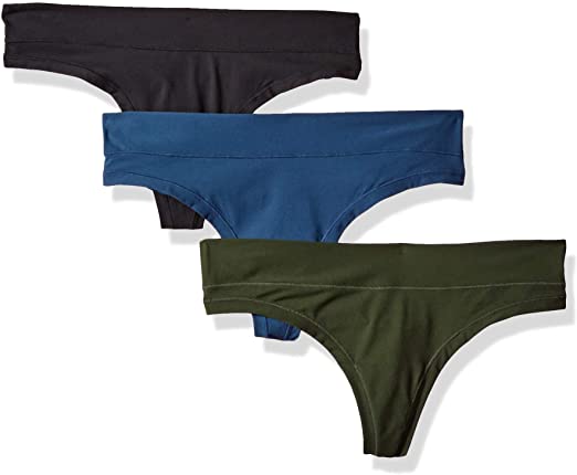 Amazon Brand - Mae Women's 3 Pack Perfect Fit Thong Underwear