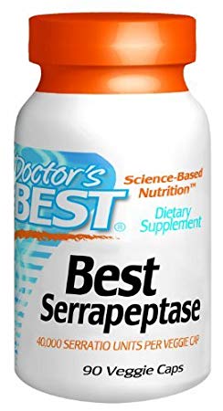 Doctor's Best Serrapeptase 40,000 Serratio Units (40,000 SPU, 90 Vegetarian Capsules)