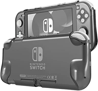 TNP Hard Case for Nintendo Switch Lite Case Skin Cover (Shadow Grey) Comfort Grip Enhance, Lightweight, Slim, Scratch & Shock Protector Protective 2 Piece Shell Nintendo Switch Lite Accessories