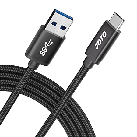 USB Type C Cable Extra Long 10ft, JOTO USB-C 3.1 Type-C to USB 3.0 Type A Charging Data Cable [Heavy Duty Nylon Braided] for Galaxy S8 S8  Tab S3 Nintendo Switch All Type C Devices (Black, 10ft)