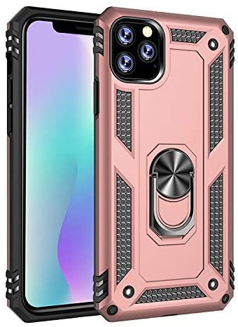 SaharaCase - Protection Series Case with Kickstand Shockproof Military Grade Drop Tested iPhone 11 Pro Max 6.5" (2019) Rose Gold