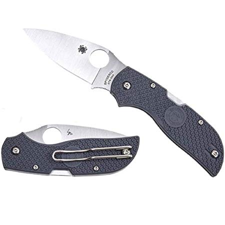 Spyderco C152PGY Chapparral Folder 2.8 in PlainEdge FRN Handle, Gray, 2.8"