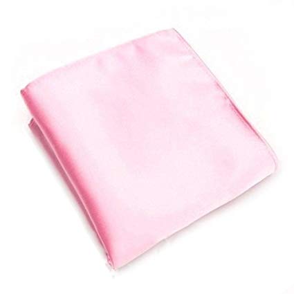 Gilroy Men's Solid Color Silk Satin Pocket Square Handkerchief