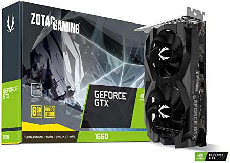 ZOTAC Gaming GeForce GTX 1660 6GB GDDR5 192-bit Gaming Graphics Card, Super Compact, ZT-T16600F-10L