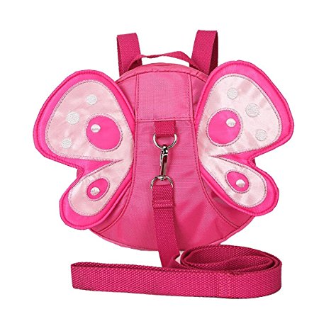 Baby Toddler Walking Safety Butterfly Backpack with Leash, Child Harness Reins Strap Little Bag, Kid Mini Anti-lost Travel Backpack, Gift for Children Girls