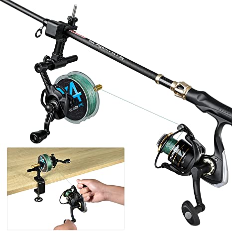 PLUSINNO Fishing Line Spooler with Unwinding Function, Fishing line Spooling Station Versatile for Both Thick & Thin Rods, Works with Spinning Reel, Cast Reel Without Line Twist